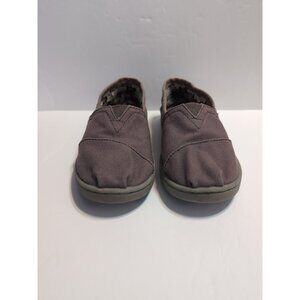Toms Classics Ash Purple Youth Slip On Casual Canvas Flat Shoes 2.5